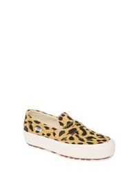 Yellow Leopard Slip-on Sneakers