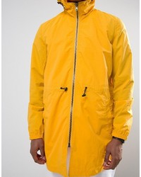 Asos Lightweight Parka Jacket With Back Print In Yellow