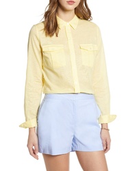 Yellow Linen Dress Shirt