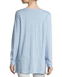 Eileen Fisher Organic Linen Jersey V Neck Tunic