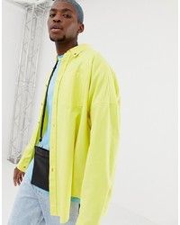 Collusion Oversized Oxford Shirt In Yellow