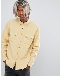 ASOS DESIGN Vintage Look Overshirt In Yellow
