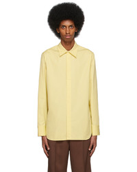 Jil Sander Yellow Cotton Poplin Shirt