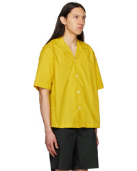Sunnei Yellow Open Spread Collar Shirt