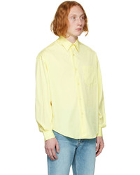 AMI Alexandre Mattiussi Yellow Organic Cotton Shirt