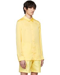 Kanghyuk Yellow Semi Sheer Shirt