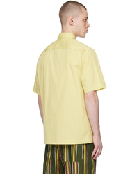 Dries Van Noten Yellow Spread Collar Shirt