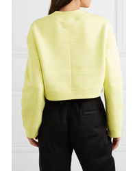 T by Alexander Wang Cropped French Cotton Terry Sweatshirt