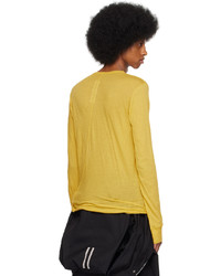 Rick Owens Yellow Basic Long Sleeve T Shirt