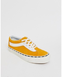 Vans Bold Trainers With Side Tape In Yellow