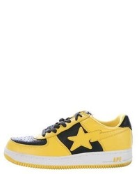 A Bathing Ape Sta Leather Sneakers