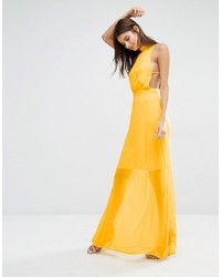 Missguided High Neck Open Back Maxi Dress