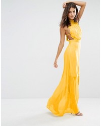 Missguided High Neck Open Back Maxi Dress