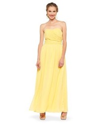 Tevolio Chiffon Strapless Maxi Bridesmaid Dress Fashion Colors
