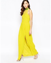 Virgos Lounge Virgos Lounge Isabelli High Neck Maxi Dress With Cut Out Details