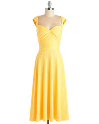 Bettie Paige Apparel Prove Your Groove Dress In Sunshine
