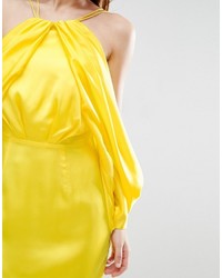 Asos Extreme Sleeve Drape Midi Dress