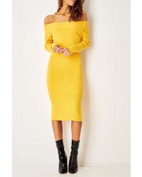 Frontrow Yellow Midi Dress