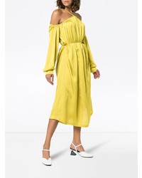 Low Classic Shirring Off The Shoulder Dress