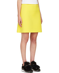 Jacquemus Yellow Neoprene Minimalist Trapeze Skirt