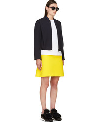 Jacquemus Yellow Neoprene Minimalist Trapeze Skirt