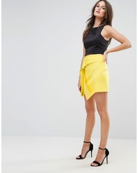 Asos Scuba Mini Skirt With Twist Detail