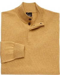 Signature Cotton 4 Button Mock Sweater