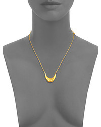 Gurhan Arc 4k Yellow Gold Large Crescent Pendant Necklace
