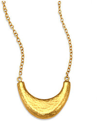 Gurhan Arc 4k Yellow Gold Large Crescent Pendant Necklace
