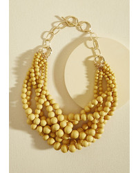 Burst Your Bauble Necklace In Mustard