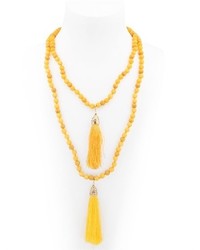 Etna Beaded Necklace With Tassels