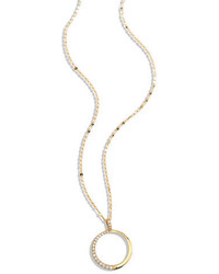 Lana Femme Small Circle Necklace With Diamonds