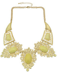 Green Imitation Gemstone Statet Collar Necklace