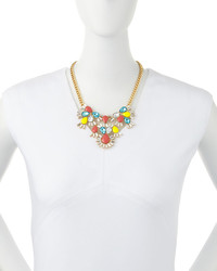 Emily and Ashley Greenbeads By Emily Ashley Pear Shaped Crystal Bib Necklace Yellowcoral