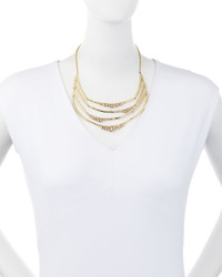 Alexis Bittar Jagged Marquise Crystal Bib Necklace