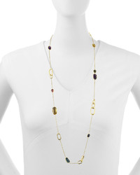 Marco Bicego Murano 18k Mixed Stone Station Necklace 36l