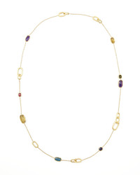 Marco Bicego Murano 18k Mixed Stone Station Necklace 36l