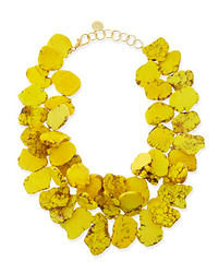 Nest Chunky Yellow Jasper Hand Knotted Necklace