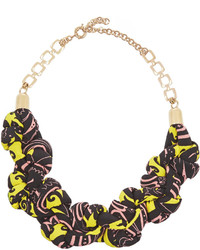 Etro Silk Faille And Gold Plated Necklace