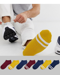 ASOS DESIGN Trainer Socks In Fashion Colours 7 Pack
