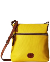 Yellow Nylon Crossbody Bag