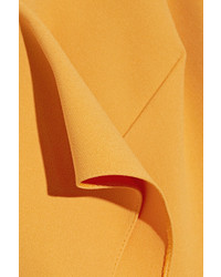 Roland Mouret Andover Off The Shoulder Draped Stretch Crepe Midi Dress Saffron