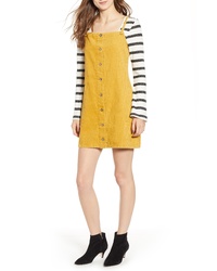 Yellow Overall Dress