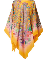 Yellow Paisley Silk Cover-up
