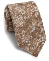 Isaia Paisley Silk Wool Tie