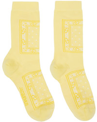 Yellow Paisley Socks