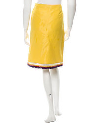 Alberta Ferretti Embellished Pencil Skirt