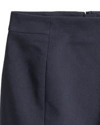 H&M Short Pencil Skirt Dark Blue Ladies