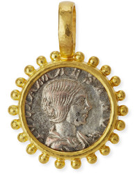 Elizabeth Locke 19k Roman Coin Pendant