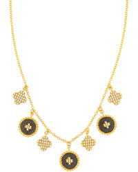 Freida Rothman Clover Pave Charm Necklace
